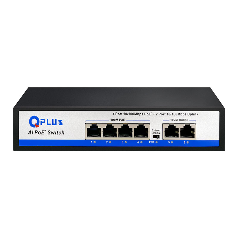 سوئیچ شبکه 6 پورت کیوپلاس مدل PL-P4002
