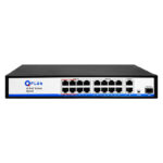 سوئیچ شبکه 19 پورت هیبرید کیوپلاس مدل PL-PH1602G-S1